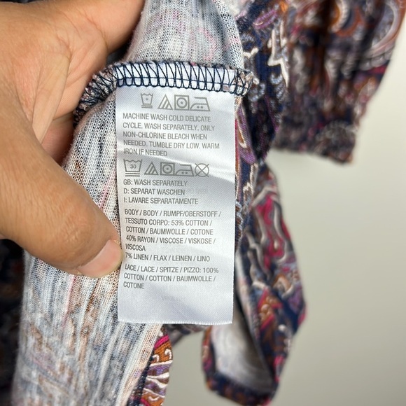 Canyon retreat Paisley Print Women's Dress size 2xp stretch comfortable boho - Picture 8 of 14